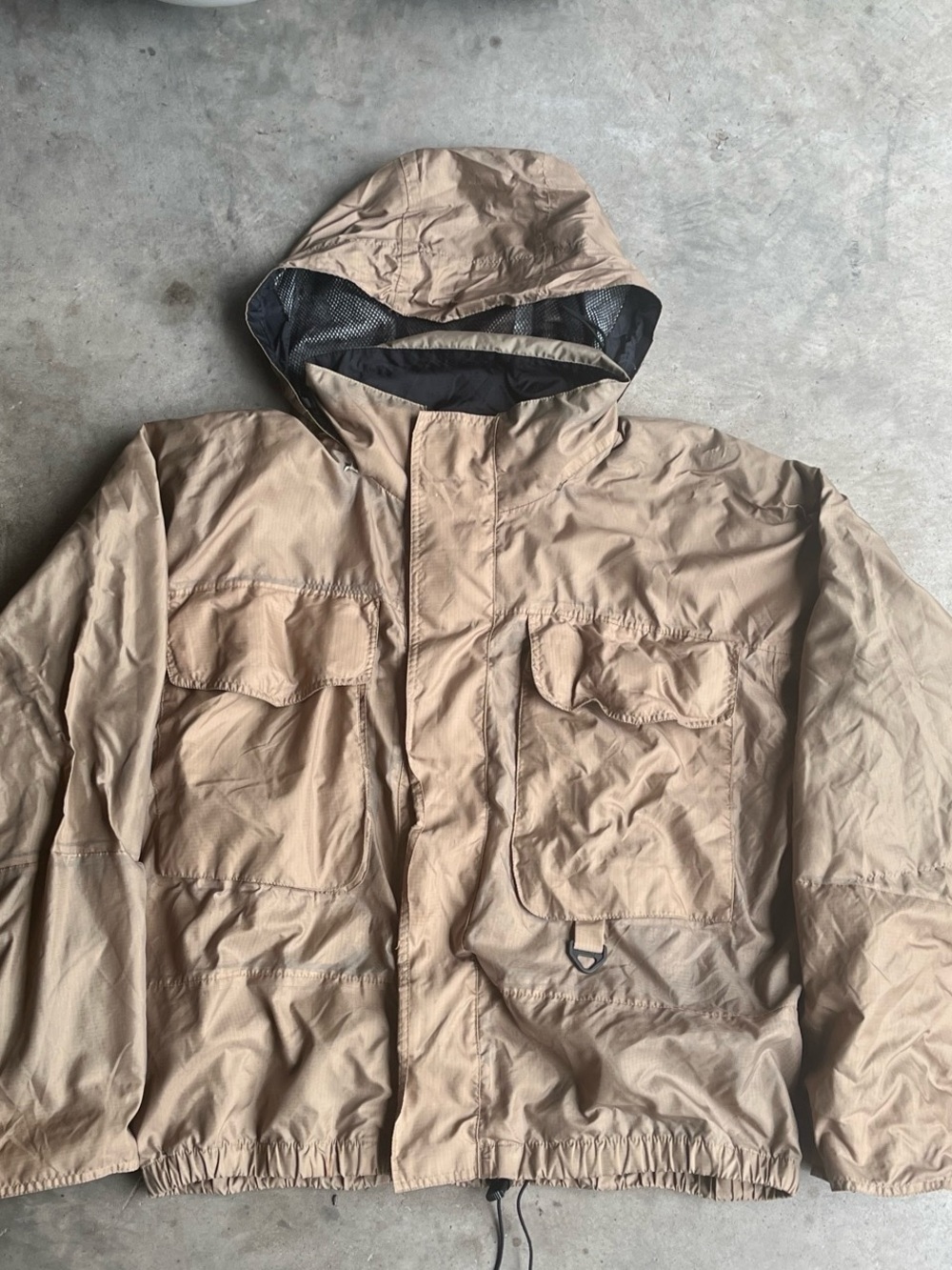 Vintage 90s Magellan Outdoors Tan Hooded Field Jacket